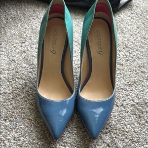 Boutique 9 Blue and Green Stiletto Heels
